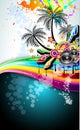 Tropical Music Event Disco Flyer Royalty Free Stock Photo