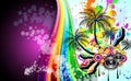 Tropical Music Event Disco Flyer Royalty Free Stock Photo