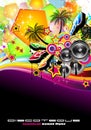 Tropical Music Event Disco Flyer Royalty Free Stock Photo