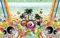 Tropical Music Flyer Royalty Free Stock Photo