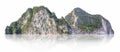 Tropical Natural island,hill,rock mountain isolated on white background