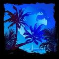 Tropical background vector Royalty Free Stock Photo