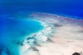Tropical ocean from above Royalty Free Stock Photo