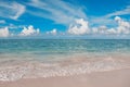 Tropical ocean beach and blue sky