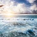 Tropical ocean sunset Royalty Free Stock Photo