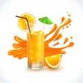 Tropical orange juice illustration design