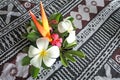 Tropical pacific islands flowers bokeh Fiji Royalty Free Stock Photo