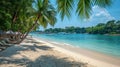 Tropical Palawan beach on Sentosa island.