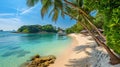 Tropical Palawan beach on Sentosa island.