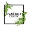 Tropical Palm Leaf Border Vector Royalty Free Stock Photo