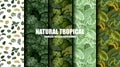 Tropical palm leaf. Seamless leaves pattern background Royalty Free Stock Photo