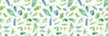 Tropical palm leaves, jungle leaves seamless floral pattern background, Watercolor tropical decor