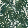 Tropical palm leaves, jungle leaves seamless vector floral pattern background Royalty Free Stock Photo