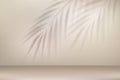 Tropical palm leaves shadow effect. Royalty Free Stock Photo