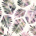 Tropical Palm Sunset Pastel Print