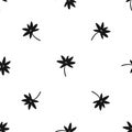 Tropical palm tree pattern seamless black Royalty Free Stock Photo