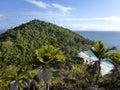 Tropical panorama view, Praslin island, Seychelles Royalty Free Stock Photo