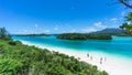 Tropical paradise beach with clear blue lagoon water, Ishigaki Island, Okinawa, Japan Royalty Free Stock Photo