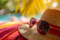 Tropical Paradise, Beach Gear Beckons for Leisure Royalty Free Stock Photo