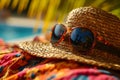 Tropical Paradise, Beach Gear Beckons for Leisure Royalty Free Stock Photo