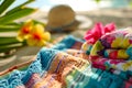 Tropical Paradise, Beach Gear Beckons for Leisure Royalty Free Stock Photo