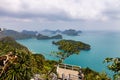 tropical paradise,Bird eye view of Angthong national marine park, koh Samui,Thailand. Royalty Free Stock Photo