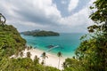 tropical paradise,Bird eye view of Angthong national marine park, koh Samui,Thailand. Royalty Free Stock Photo