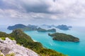 tropical paradise,Bird eye view of Angthong national marine park, koh Samui,Thailand. Royalty Free Stock Photo