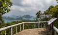 tropical paradise,Bird eye view of Angthong national marine park, koh Samui,Thailand. Royalty Free Stock Photo