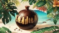 Tropical Paradise Chocolate Covered Coconut Delight.AI Generated