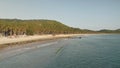 Tropical paradise island of El Nido, Philippines, Asia. Sand beach at sea shore, palm trees forest Royalty Free Stock Photo