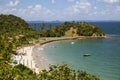 Tropical paradise on the island of Frades in the Bay of All Saints in Salvador Bahia Royalty Free Stock Photo