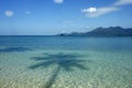 Tropical Paradise Island Sea Blue Sky Wild Empty Beach Landscape Royalty Free Stock Photo