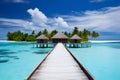 tropical paradise maldives. Generative AI