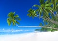 Tropical Paradise Sailboat Summer Vacation Concept