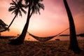 Tropical paradise: sunset at the seaside Royalty Free Stock Photo