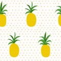 Tropical Pattern. Pineapples Retro Background