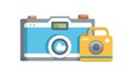 Tropical Photo Security Camera Icon, vector design Generative AI Royalty Free Stock Photo