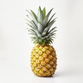 Tropical Pineapple Closeup On White Background - Focus Stacking Uhd Image