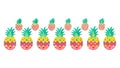 Tropical Pineapple Pattern, Exotic Fruit and Summer Delight, vector design Generative AI Royalty Free Stock Photo