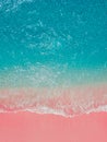 Pink sand beach with blue ocean on Komodo islands Royalty Free Stock Photo