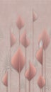 Tropical and pink palm pattern wallpaper with vintage pink background