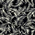 Tropical plant seamless pattern illustration,