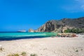 Tropical Plathiena beach in Milos island, Cyclades, Greece