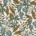 Tropical print. Seamless background