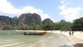 Tropical Railay Beach and popular climbing spot in the Phra Nang Beach of Thailand in Southeast Asia.