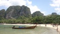 Tropical Railay Beach and popular climbing spot in the Phra Nang Beach of Thailand in Southeast Asia.