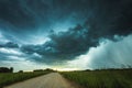 Tropical rain with high precipitation superclell clouds