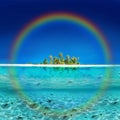 Tropical Rainbow Island Royalty Free Stock Photo