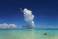 Tropical Raincloud and ocean